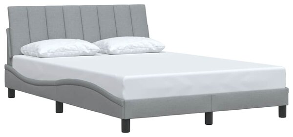 Rám postele bez matrace Hanko světle šedý 140 x 200 cm textil 3310391