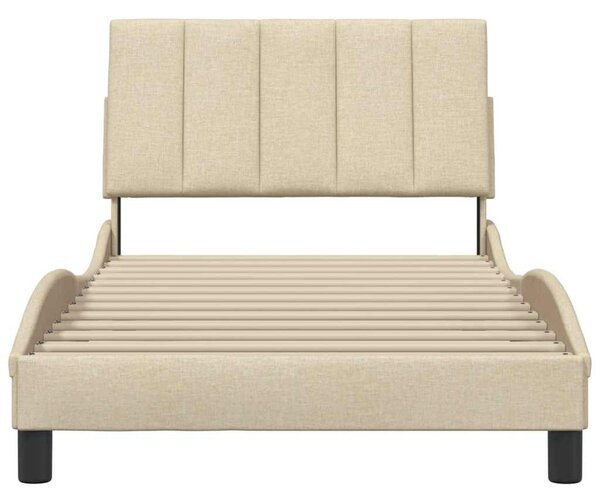 Rám postele bez matrace Hanko krémová 100 x 200 cm textil 3310375