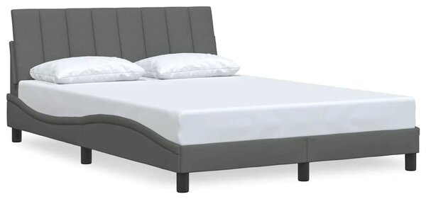 Rám postele bez matrace Hanko tmavě šedá 140 x 200 cm textil 3310392