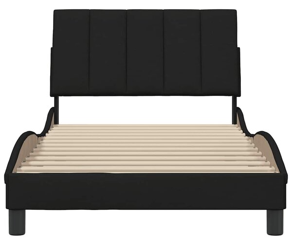 Rám postele bez matrace Hanko černý 100 x 200 cm textil 3310372