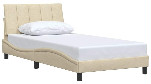 Rám postele bez matrace Hanko krémová 100 x 200 cm textil 3310375