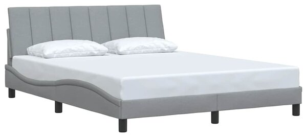 Rám postele bez matrace Hanko světle šedý 160 x 200 cm textil 3310398