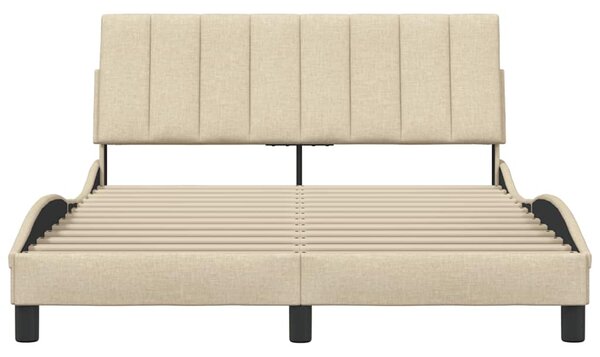 Rám postele bez matrace Hanko krémový 140 x 190 cm textil 3310389