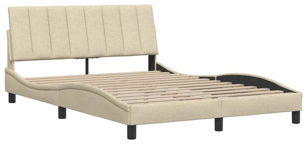 Rám postele bez matrace Hanko krémový 140 x 190 cm textil 3310389