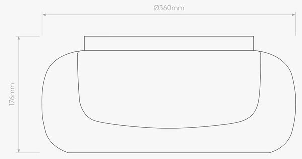 Astro Aquina E27 stropní svítidlo IP44 Chromová⌀360mm