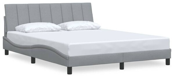 Rám postele bez matrace Hanko světle šedý 160 x 200 cm textil 3310398