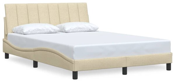 Rám postele bez matrace Hanko krémový 140 x 190 cm textil 3310389