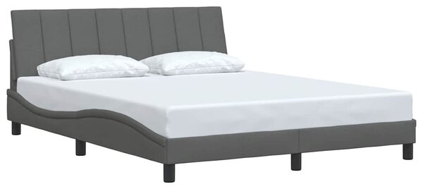 Rám postele bez matrace Hanko tmavě šedý 160 x 200 cm textil 3310399