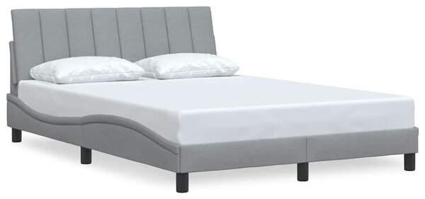 Rám postele bez matrace Hanko světle šedý 140 x 200 cm textil 3310391