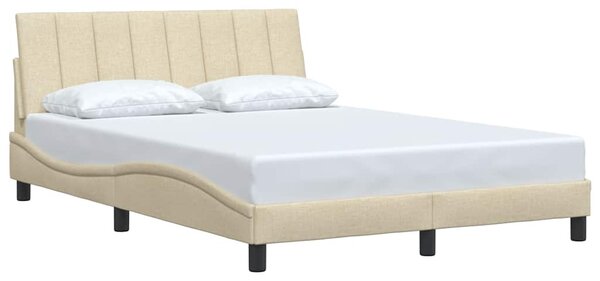 Rám postele bez matrace Hanko krémový 140 x 190 cm textil 3310389