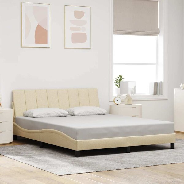 Rám postele bez matrace Hanko krémový 160 x 200 cm textil 3310403