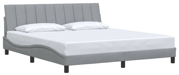 Rám postele bez matrace Hanko světle šedý 180 x 200 cm textil 3310405