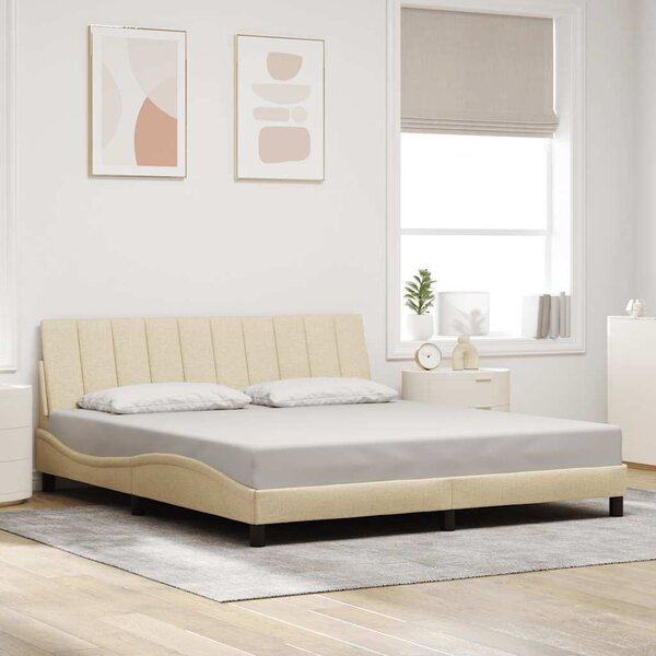Rám postele bez matrace Hanko krémový 180 x 200 cm textil 3310410