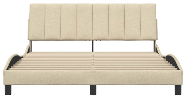 Rám postele bez matrace Hanko krémový 160 x 200 cm textil 3310403