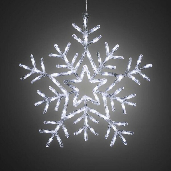 Exihand Sněhová vločka 4470-203, 90 LED studená bílá s 8-mi funkcemi, průměr 58 cm