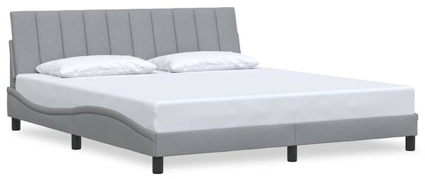 Rám postele bez matrace Hanko světle šedý 180 x 200 cm textil 3310405