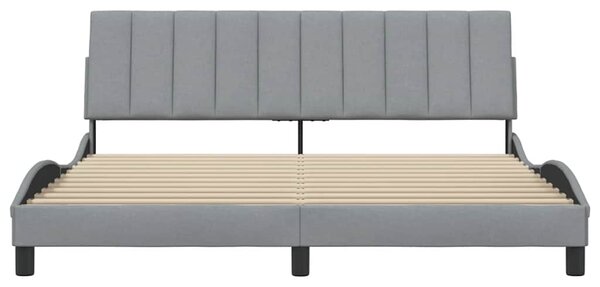 Rám postele bez matrace Hanko světle šedý 180 x 200 cm textil 3310405