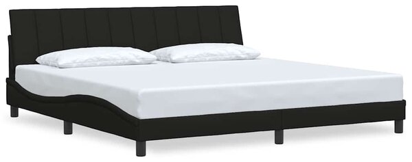 Rám postele bez matrace Hanko černý 200 x 200 cm textil 3310414