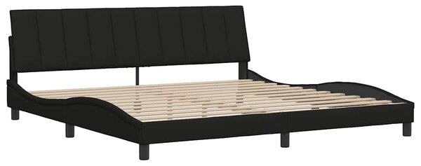 Rám postele bez matrace Hanko černý 200 x 200 cm textil 3310414
