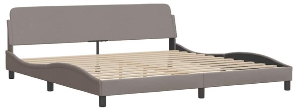Rám postele bez matrace Hanko taupe 200 x 200 cm textil 3310416