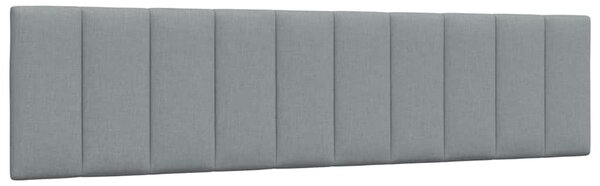 Rám postele bez matrace Hanko světle šedý 200 x 200 cm textil 3310412