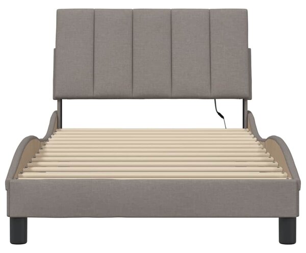 Rám postele bez matrace Hanko taupe 100 x 200 cm textil 3310444