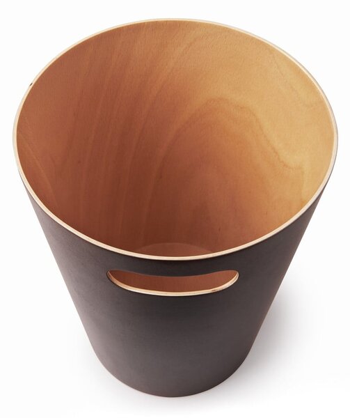 Hnědý kancelářský odpadkový koš 7,5 l Woodrow – Umbra