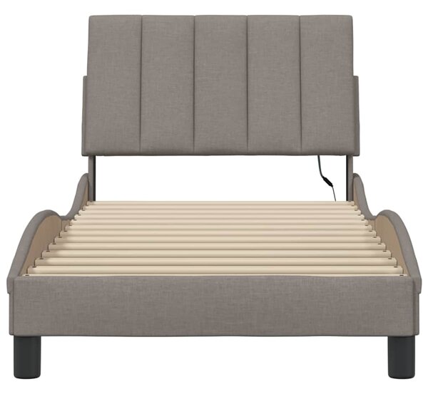 Rám postele bez matrací Hanko taupe 90x190 cm textil 3310430