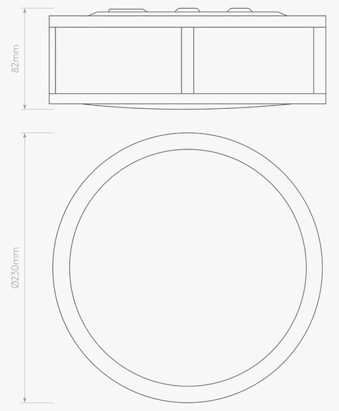 Astro Mashiko E27 přisazené svítidlo IP44 Ø230mmChromová
