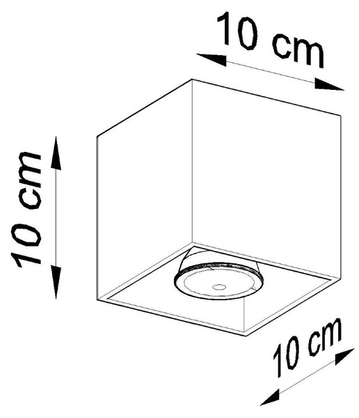 Sollux Lighting Stropní svítidlo QUAD 1 šedé