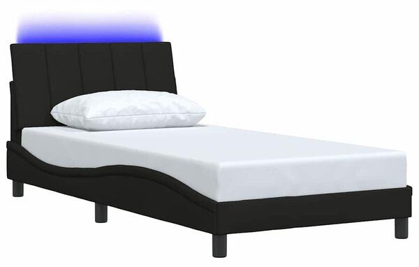 Rám postele bez matrace Hanko černý 100 x 200 cm textil 3310442