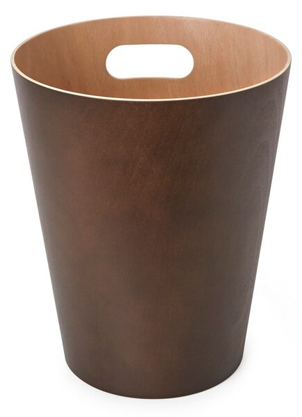 Hnědý kancelářský odpadkový koš 7,5 l Woodrow – Umbra