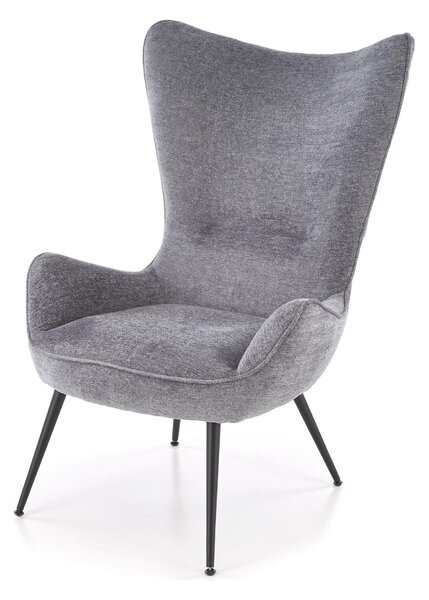 HALMAR Designové křeslo ušák JUKON šedé