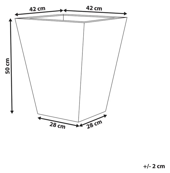 Květináč BAIHE 42 cm Šedá