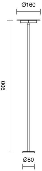 Cristher Duomo LED sloupkové svítidlo 300mm2700K