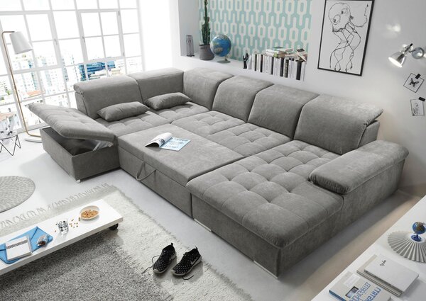 SEDACÍ SOUPRAVA, textil, jílová barva MID.YOU - Sedací soupravy, Online Only