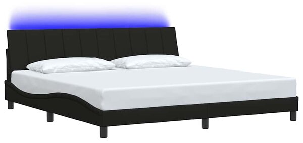 Rám postele bez matrace Hanko černý 200 x 200 cm textil 3310484