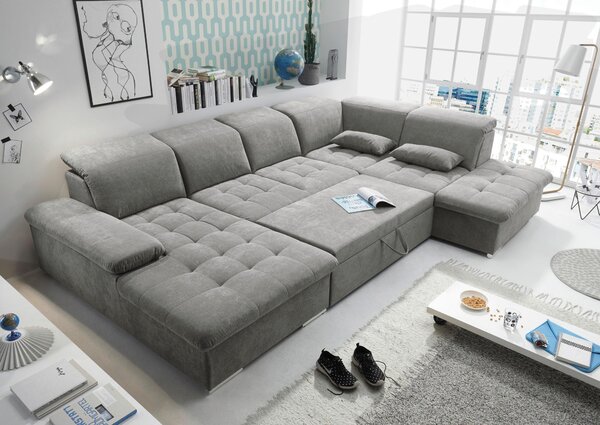 SEDACÍ SOUPRAVA, textil, jílová barva MID.YOU - Sedací soupravy, Online Only