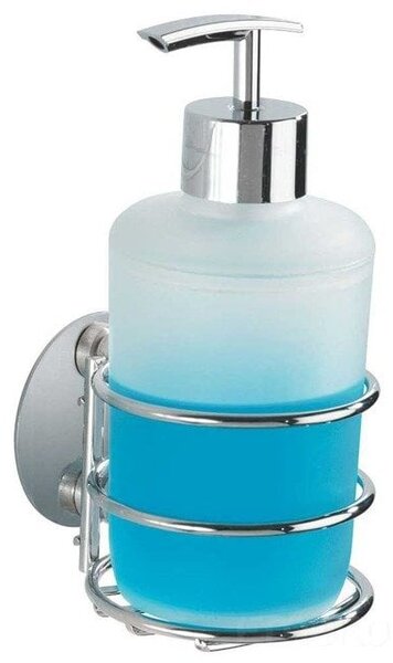 Wenko Turbo-Loc rund Stahl dávkovač mýdla 250 ml stříbrná 18777100