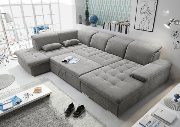 SEDACÍ SOUPRAVA, textil, jílová barva MID.YOU - Sedací soupravy, Online Only