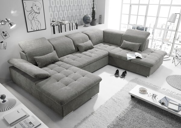 SEDACÍ SOUPRAVA, textil, jílová barva MID.YOU - Sedací soupravy, Online Only