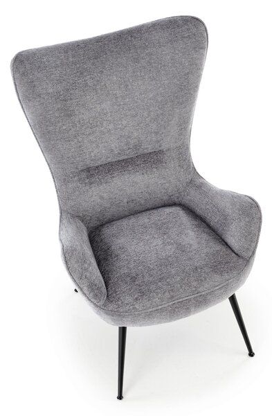 HALMAR Designové křeslo ušák JUKON šedé
