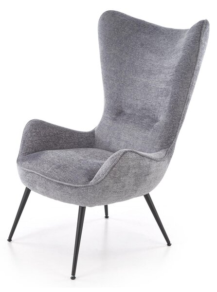 HALMAR Designové křeslo ušák JUKON šedé