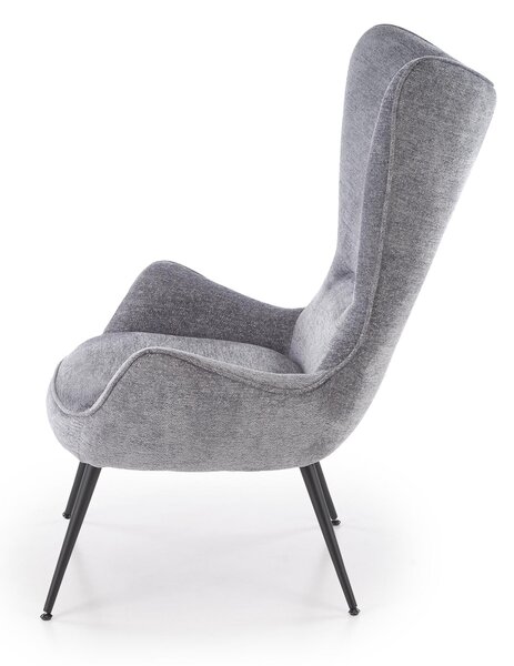 HALMAR Designové křeslo ušák JUKON šedé