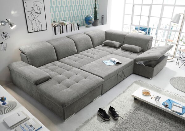 SEDACÍ SOUPRAVA, textil, jílová barva MID.YOU - Sedací soupravy, Online Only