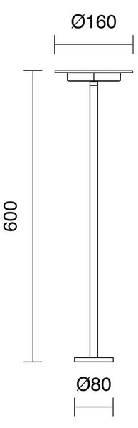 Cristher Duomo LED sloupkové svítidlo 300mm2700K