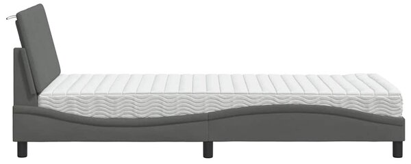 Postel s matrací Hanko tmavě šedá 80 x 200 cm textil 3310490