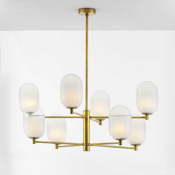 Nova Luce Balor G9 skleněný závěsný lustr 100cm