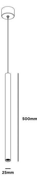 Stick Down LED závěsné svítidlo Černá