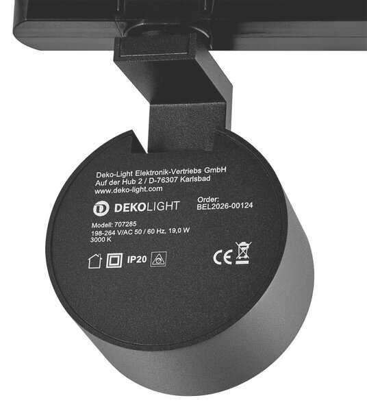 Deko-Light 3-fázové bodové svítidlo Ceres 90, 19 W, 3000 K, černá 707285